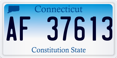 CT license plate AF37613