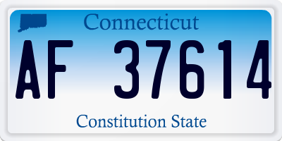 CT license plate AF37614