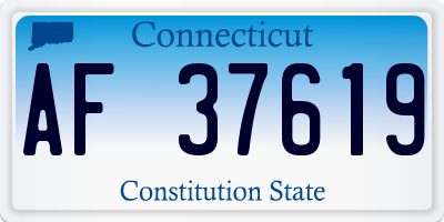 CT license plate AF37619