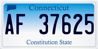 CT license plate AF37625
