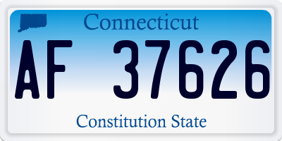 CT license plate AF37626