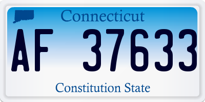 CT license plate AF37633