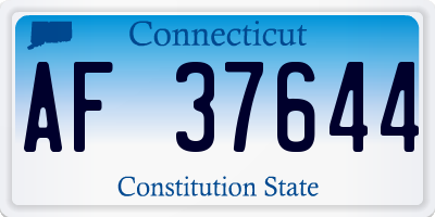 CT license plate AF37644