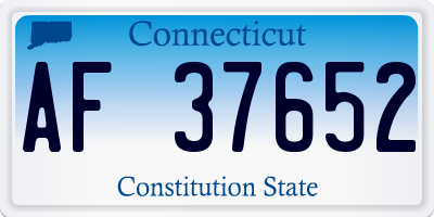 CT license plate AF37652