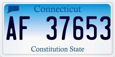 CT license plate AF37653