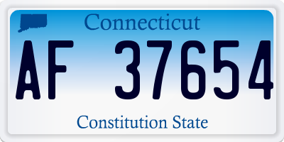 CT license plate AF37654
