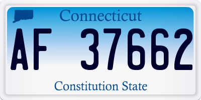 CT license plate AF37662