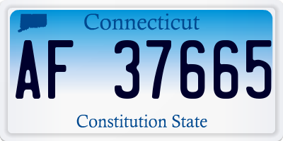 CT license plate AF37665