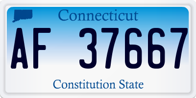 CT license plate AF37667