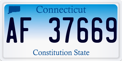 CT license plate AF37669