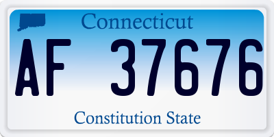 CT license plate AF37676