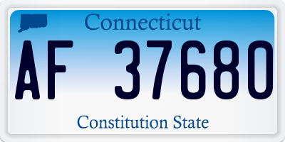 CT license plate AF37680