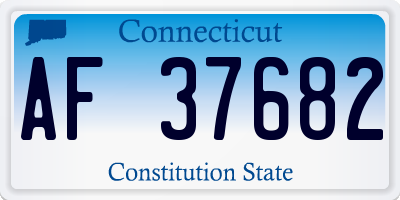 CT license plate AF37682