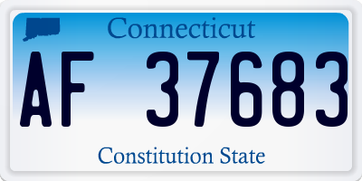 CT license plate AF37683