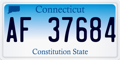 CT license plate AF37684