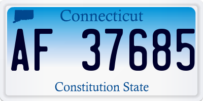 CT license plate AF37685