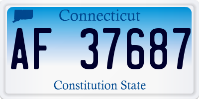 CT license plate AF37687