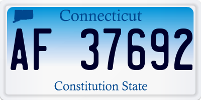 CT license plate AF37692