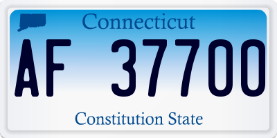 CT license plate AF37700