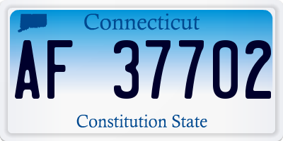 CT license plate AF37702