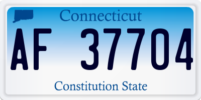 CT license plate AF37704