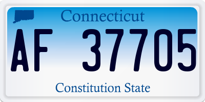 CT license plate AF37705
