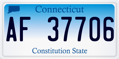 CT license plate AF37706