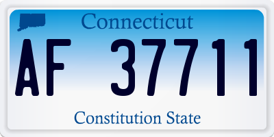 CT license plate AF37711