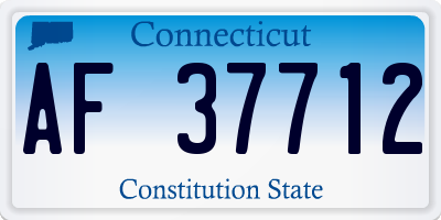CT license plate AF37712