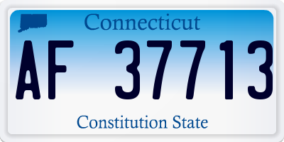 CT license plate AF37713