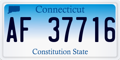 CT license plate AF37716