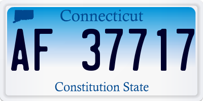 CT license plate AF37717
