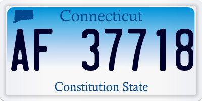 CT license plate AF37718