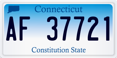 CT license plate AF37721