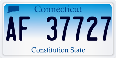 CT license plate AF37727