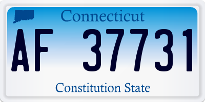 CT license plate AF37731