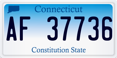 CT license plate AF37736