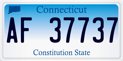 CT license plate AF37737