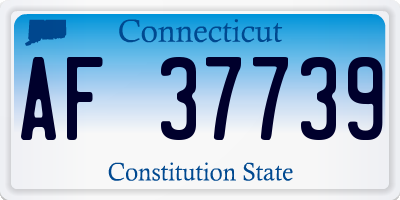 CT license plate AF37739