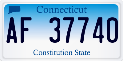 CT license plate AF37740