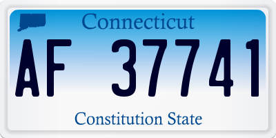 CT license plate AF37741