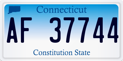 CT license plate AF37744