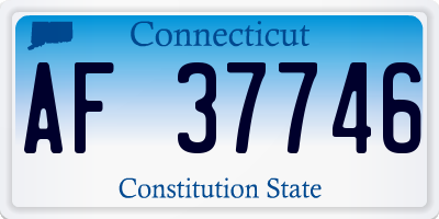 CT license plate AF37746