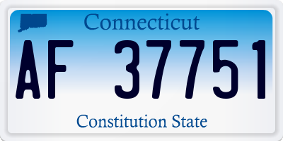 CT license plate AF37751