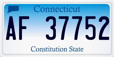 CT license plate AF37752