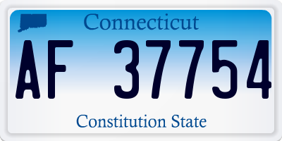CT license plate AF37754