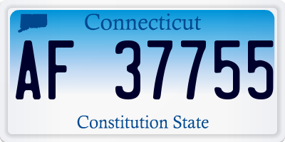 CT license plate AF37755