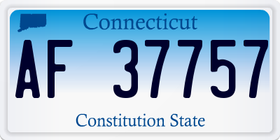 CT license plate AF37757
