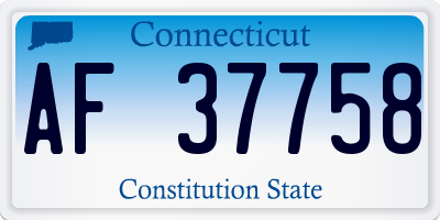 CT license plate AF37758