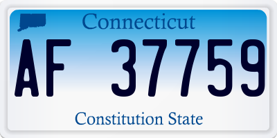 CT license plate AF37759